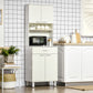 71"H Freestanding Kitchen Pantry, Buffet Cabinet with Hutch, Storage Cabinet with Drawer, Doors and Microwave Stand, White