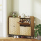 Narrow Shoe Storage Cabinet, Modern Slim Shoe Cabinet with 4 Flip Drawers, 16 Pairs of Shoes for Hallway, Entryway, Oak