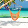 Portable Hammock Chair, Hanging Woven Hammock Swing Chair Sleeping Bed for Outdoor Garden Yard Camping, Orange