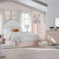 Wistenpine - 9 Pc. - Dresser, Mirror, Chest, Full Upholstered Panel Bed With Side Storage, 2 Nightstands - Blush