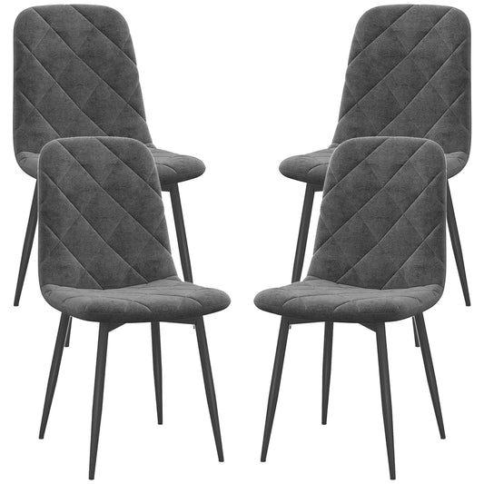 Upholstered Dining Chairs Set of 4 - Grey