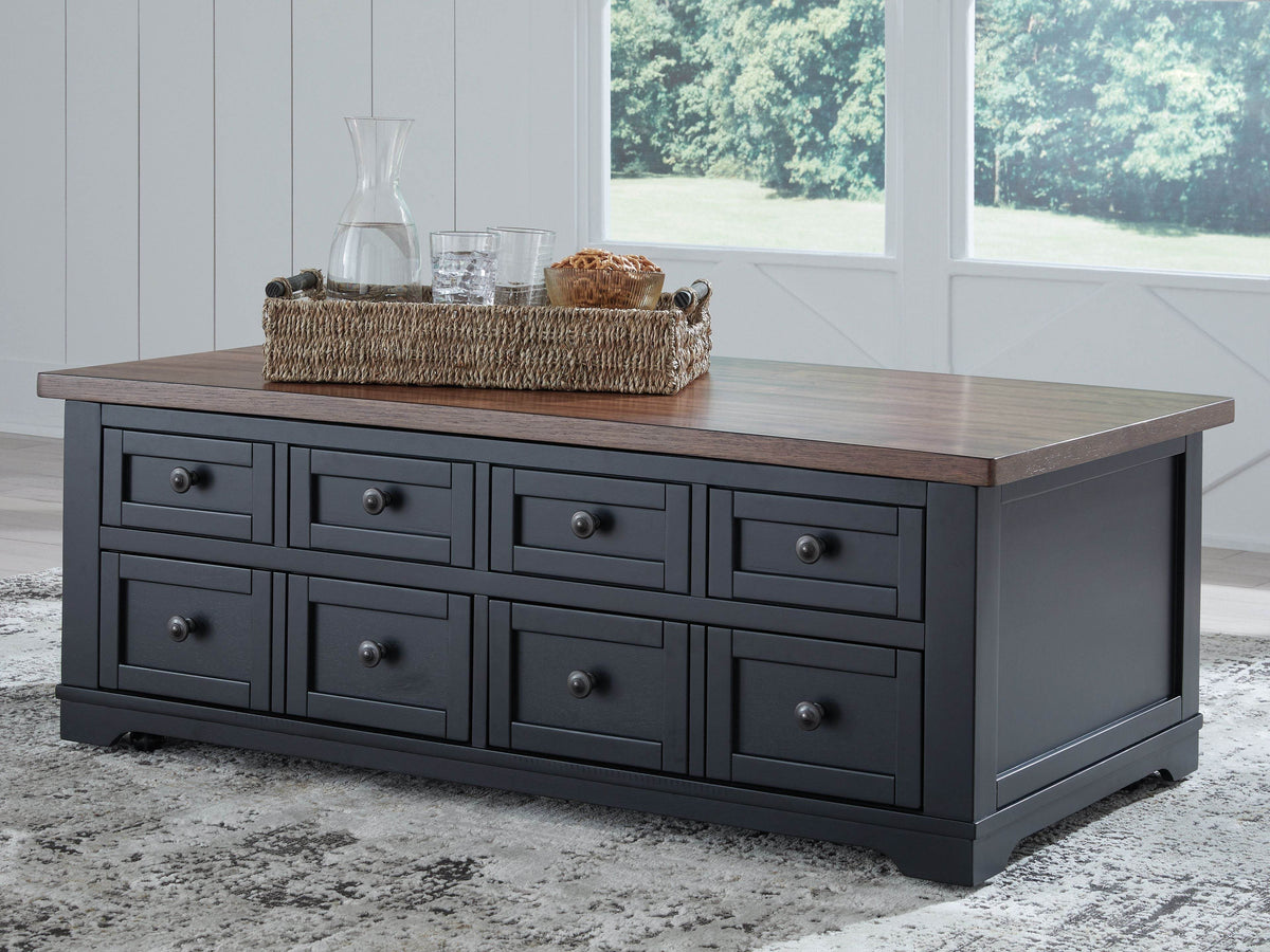 Wildenauer - Brown / Black - Lift Top Cocktail Table - Forward Furniture