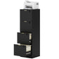 4-Drawer Lockable Filing Cabinet - Black