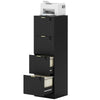 4-Drawer Lockable Filing Cabinet - Black
