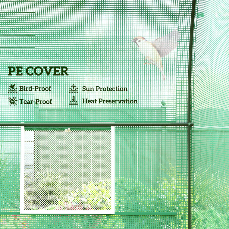 8' x 6.6' x 6.6' Steel Heavy Duty Walk-In Greenhouse