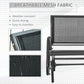 Patio Glider Set of 2 Outdoor Glider Chair with Breathable Mesh Seat & Backrest, Armrests and Metal Frame, Black