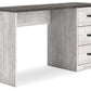 Shawburn - White / Dark Charcoal Gray - Home Office Desk