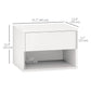 Floating Nightstand Set of 2, Wall Mounted Bedside Table with Drawer for Bedroom, White