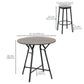 5-Piece Bar Table and Chairs Set, Space Saving Dining Table with 4 Stools for Pub & Kitchen, Dark Brown
