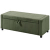 Corduroy Storage Ottoman End of Bed Bench - Dark Green