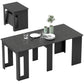 Extendable Dining Table, Expandable Kitchen Table for Small Spaces, Seats up to 6 People, Distressed Black