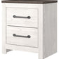 Gerridan - White / Gray - Two Drawer Night Stand