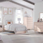 Wistenpine - 6 Pc. - Dresser, Mirror, Twin Upholstered Panel Bed - Blush