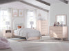 Wistenpine - 8 Pc. - Dresser, Mirror, Twin Upholstered Panel Bed, 2 Nightstands - Blush