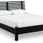 Danziar - Full Slat Panel Bed With Low Footboard - Black