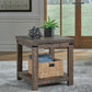 Hollum - Rustic Brown - Square End Table