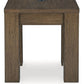 Rosswain - Warm Brown - Square End Table