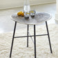 Laverford - Chrome / Black - Round End Table