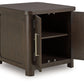 Breckington - Rectangular 2-door End Table - Dark Brown