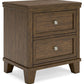 Shawbeck - Medium Brown - Two Drawer Night Stand