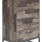 Neilsville - Black / Gray - Five Drawer Chest