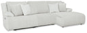3 Pc. Right Arm Facing Press Back Chaise And Armless Recliner Sectional