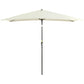 6.5x10ft Rectangle Aluminum Tilt Patio Umbrella, Garden Market Parasol, Outdoor Sunshade Canopy with Crank, Cream White