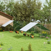 Metal Chicken Coop with Water- and UV-Protection Cover for Backyard Hen, Duck, Rabbit, 9.8' x 32.8' x 6.4'