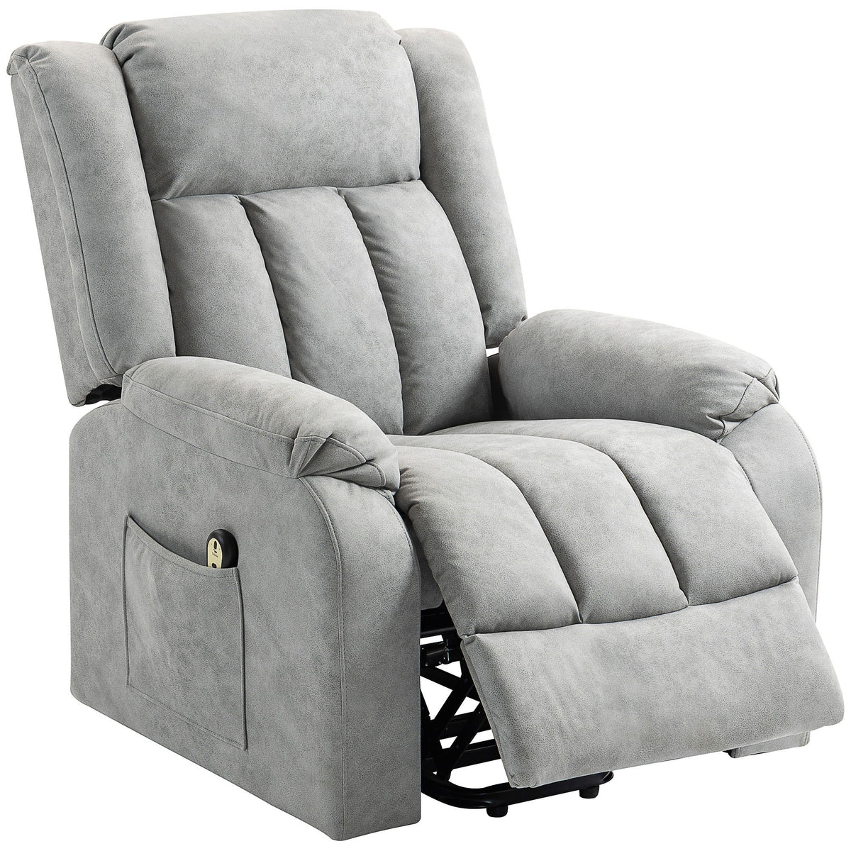 Microfibre Electric Recliner-Light Grey