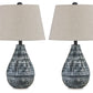 Erivell - Taupe / Black - Metal Table Lamp (Set of 2)