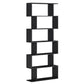 Wooden S Shape Bookcase 6 Shelves Storage Display Home Office Furniture