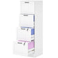 4 Drawer Filing Cabinet with Lock, Office Storage Cabinet with Adjustable Hanging Bars for A4 Letter Size Files, White