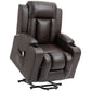 Electric Recliner with Cup Holder-Brown