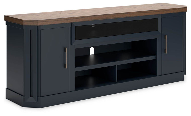 Landocken - Brown / Blue - XL TV Stand W/Fireplace Option - Forward Furniture
