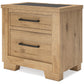 Galliden - Light Brown - Two Drawer Night Stand