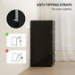 4 Drawer Cabinet, High Gloss Drawer Chest for Bedroom, Chest of Drawers with Metal Runners and Groove Handles, Black
