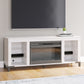 Brollevi - White - TV Stand With Fireplace