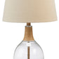 Clayleigh - Clear / Brown - Glass Table Lamp (Set of 2)