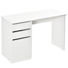 Computer Desk with Storage Drawer and Cabinet - White