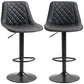 Swivel Counter Height Bar Stools Set of 2 with Back - Black