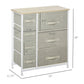 7-Drawer Fabric Dresser with Metal Frame - Light Grey