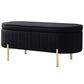 Channel Tufted Upholstered Bedroom Bench - Black