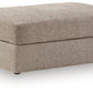 Nexora-Court - Oversized Accent Ottoman - Burlap