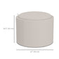 Round Coffee Table, End Table with Hidden Storage and Tray Top, Linen Upholstered Footrest for Living Room
