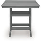 Sanctuary Beach - Square Counter Table With Umbrella Option - Dark Gray