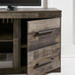 Derekson - Multi Gray - LG TV Stand W/Fireplace Option