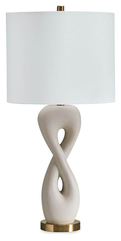 Judrich - White / Gold Finish - Poly Table Lamp - Forward Furniture