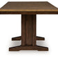 Rylandeen - Rectangular Dining Room Counter Height Extension Table - Light Brown / Dark Brown