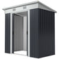 6' x 4' Outdoor Storage Shed, Metal Garden Tool Storage House Organizer with Lockable Sliding Doors and Vents for Backyard Patio Lawn, Charcoal Grey