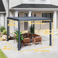 10' x 10' Pergola with Adjustable Metal Roof and Aluminum Frame, Outdoor Louvered Hardtop Gazebo with Drainage System